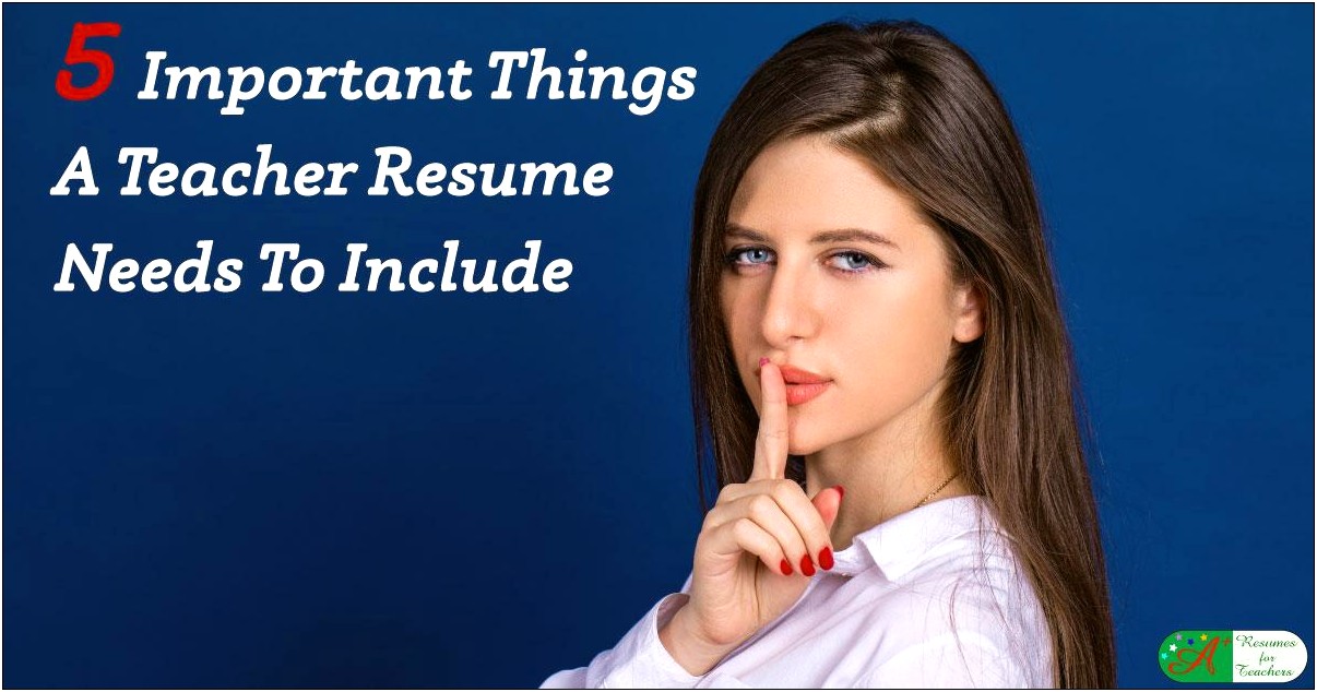 Things For Teachers To Put On Their Resumes