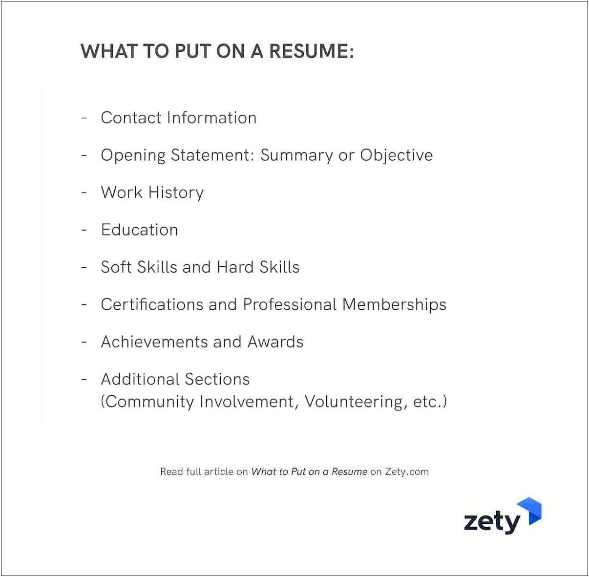 Things To Avoid Putting In A Resume