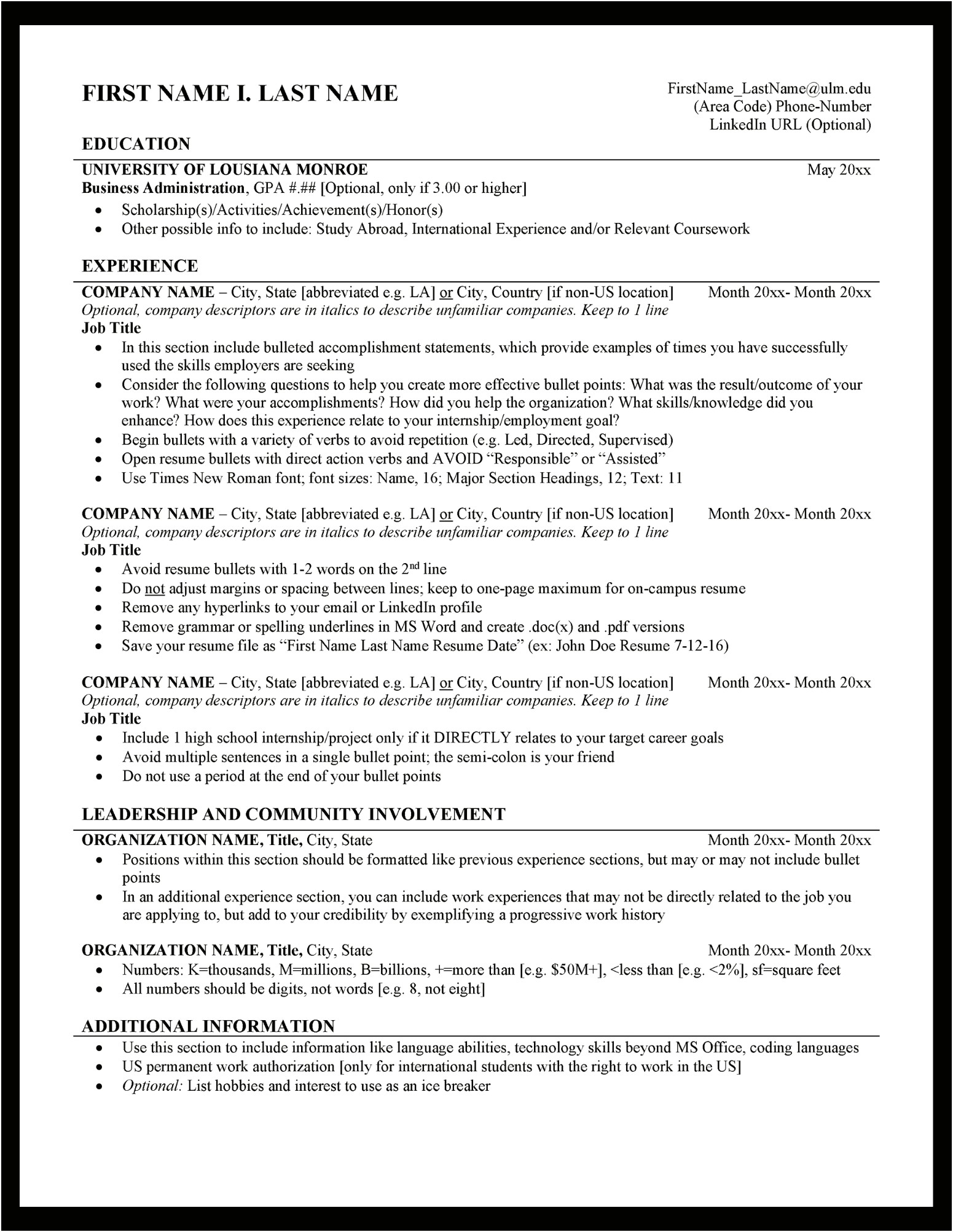 Things To Call Additional Skills On A Resume