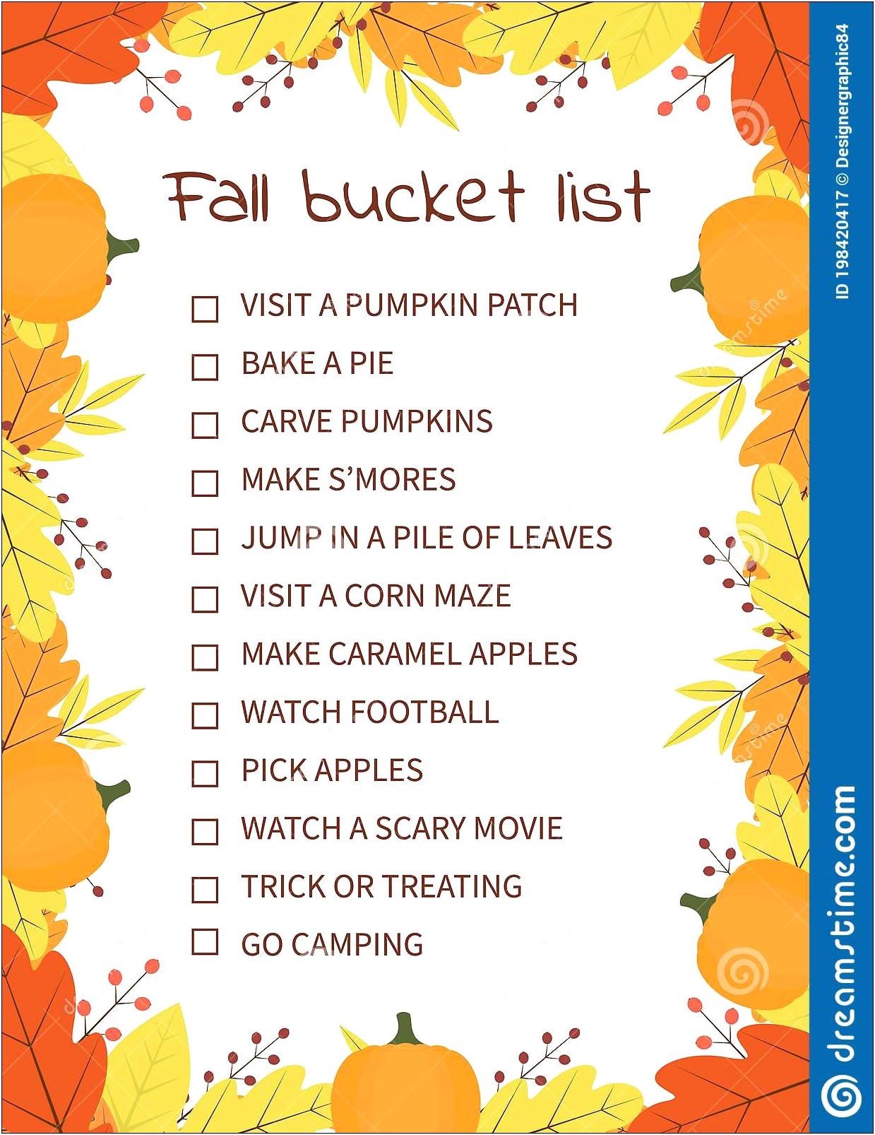 Things To Do Checklist Template Free