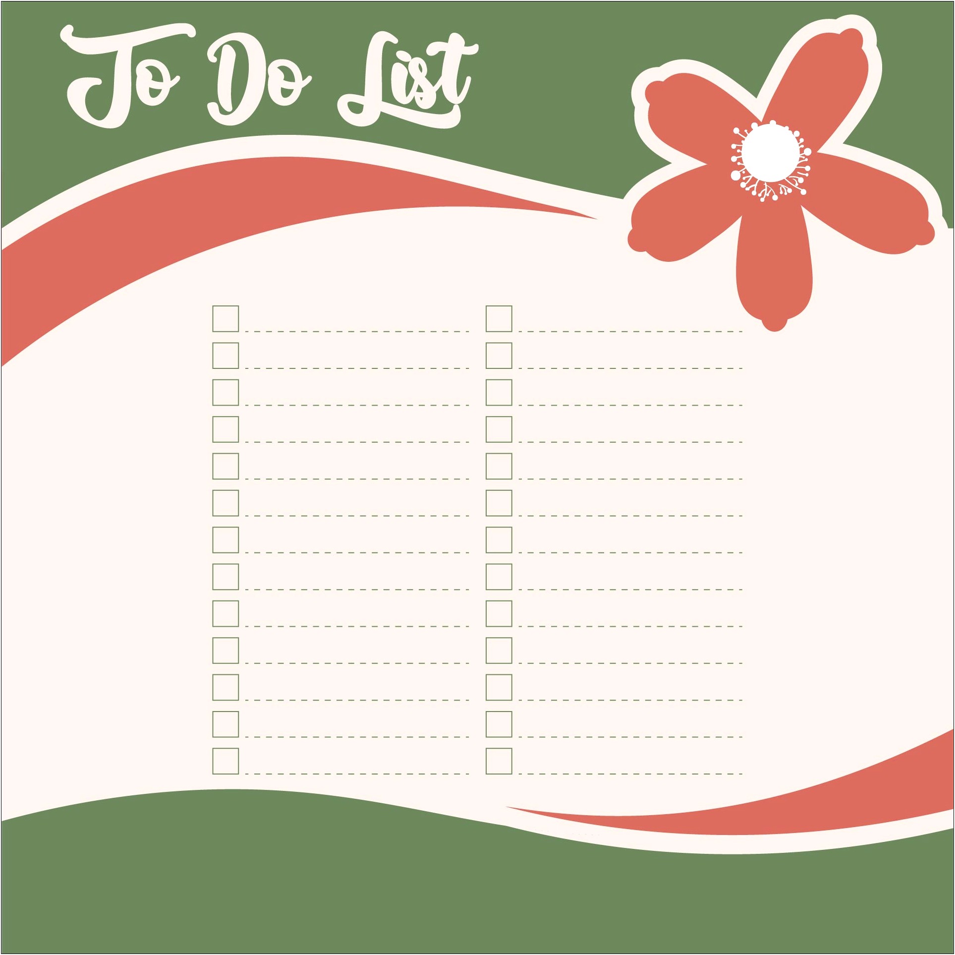 Things To Do Template Free Download