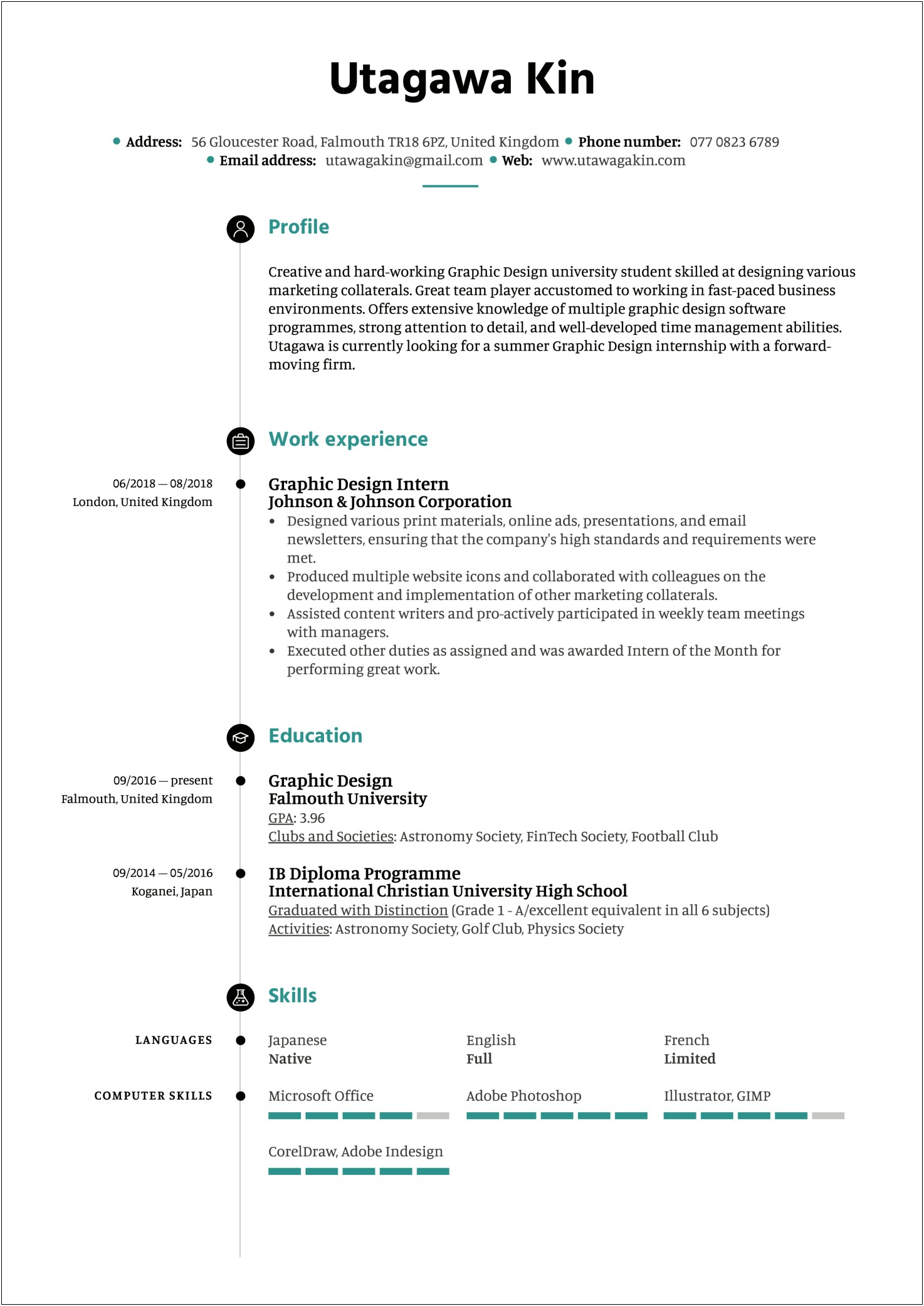Things To Put On Graphic Design Resume