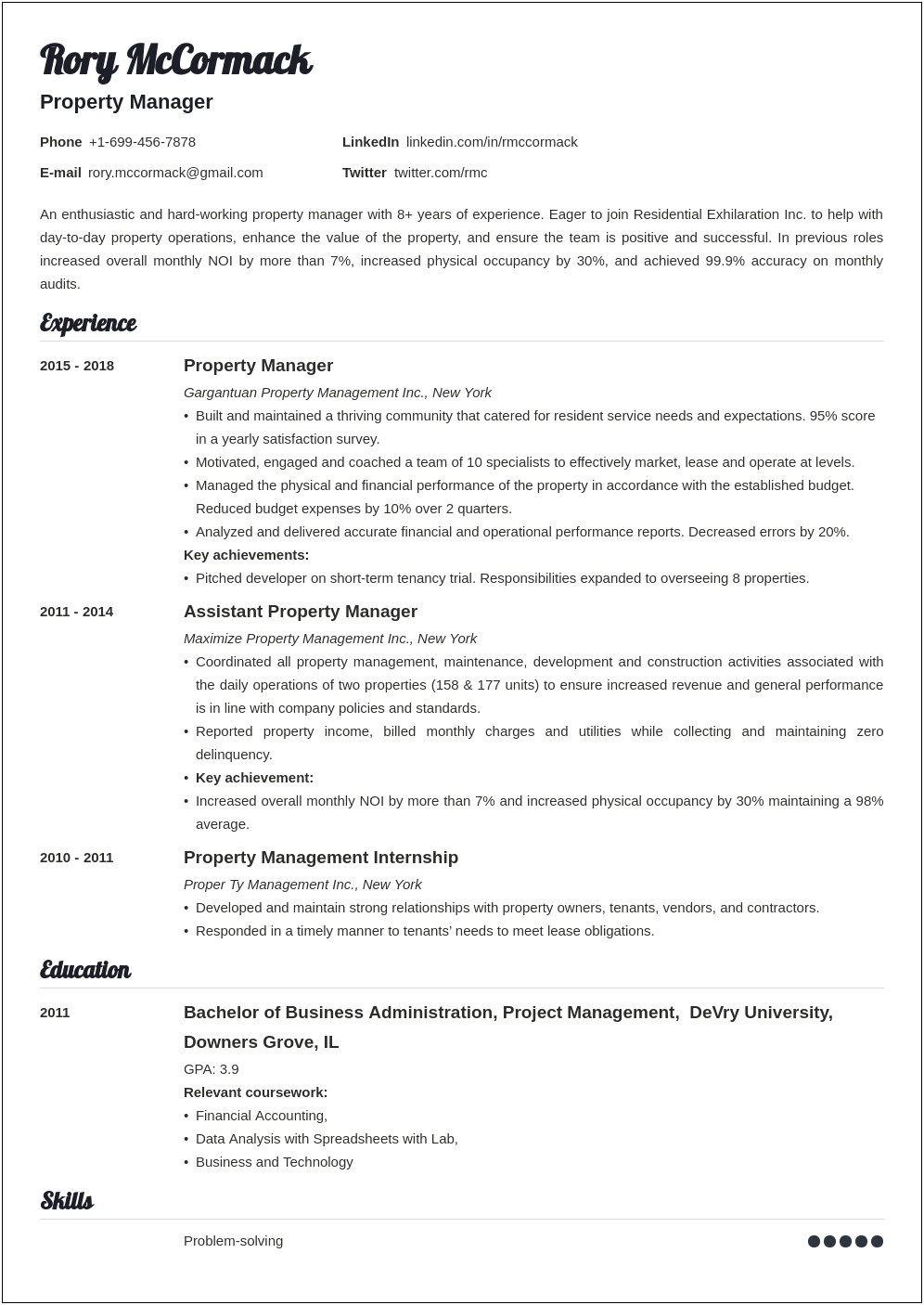 Time Management And Task Management Phrases For Resumes