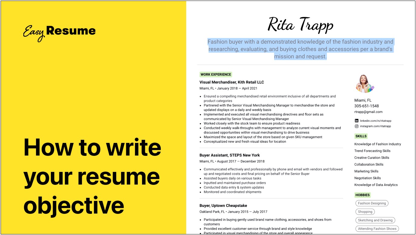 Tips For A Good Resume Objective