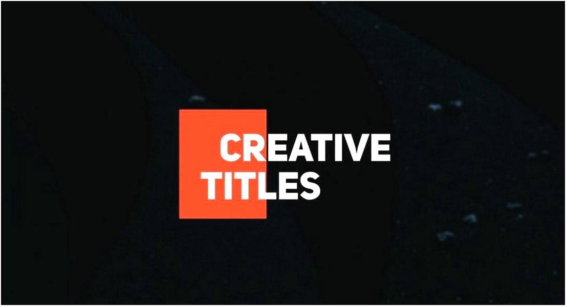 Title Template For After Effects Free