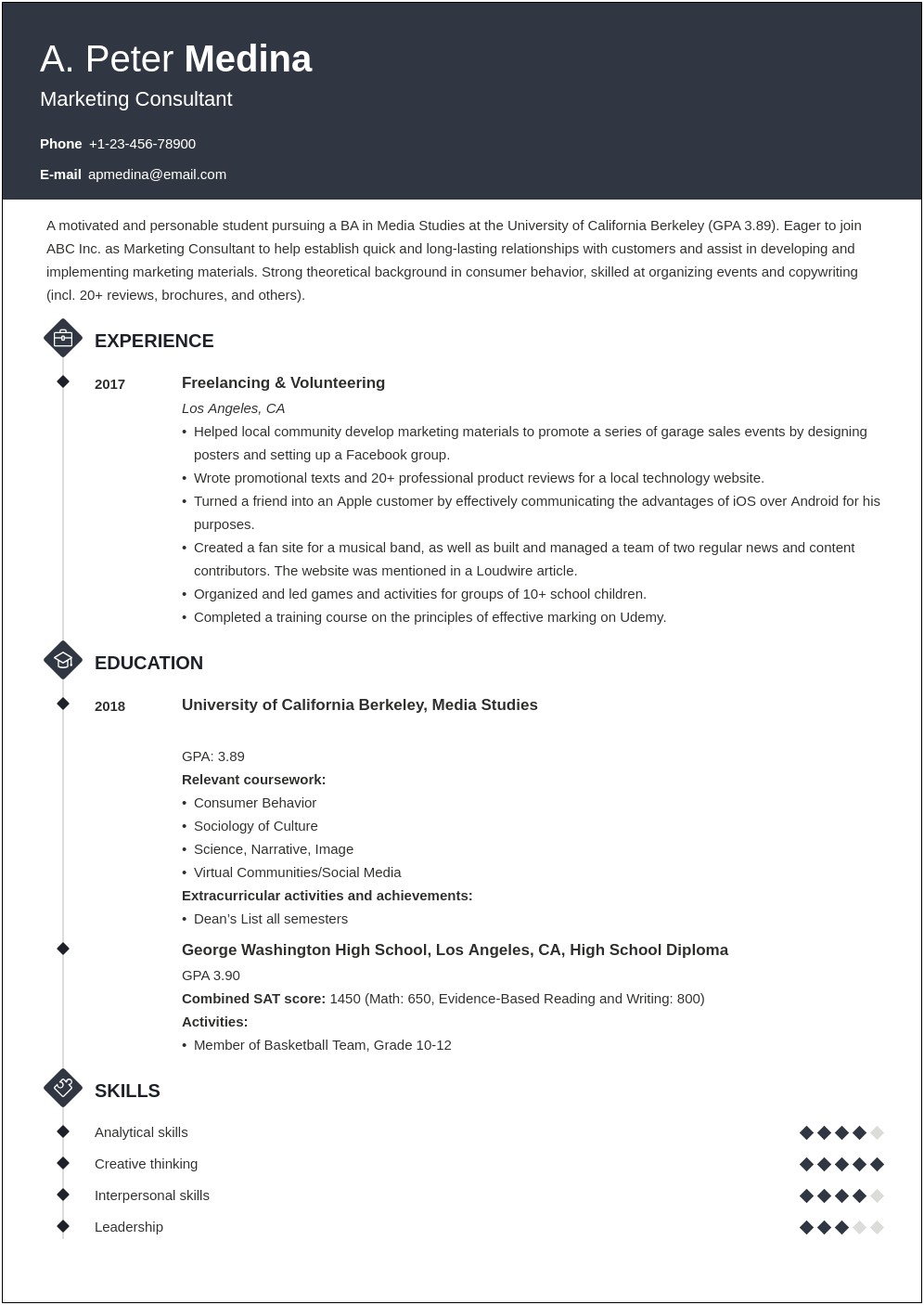 To Obtain A Post Secondary Degree Objective Resume