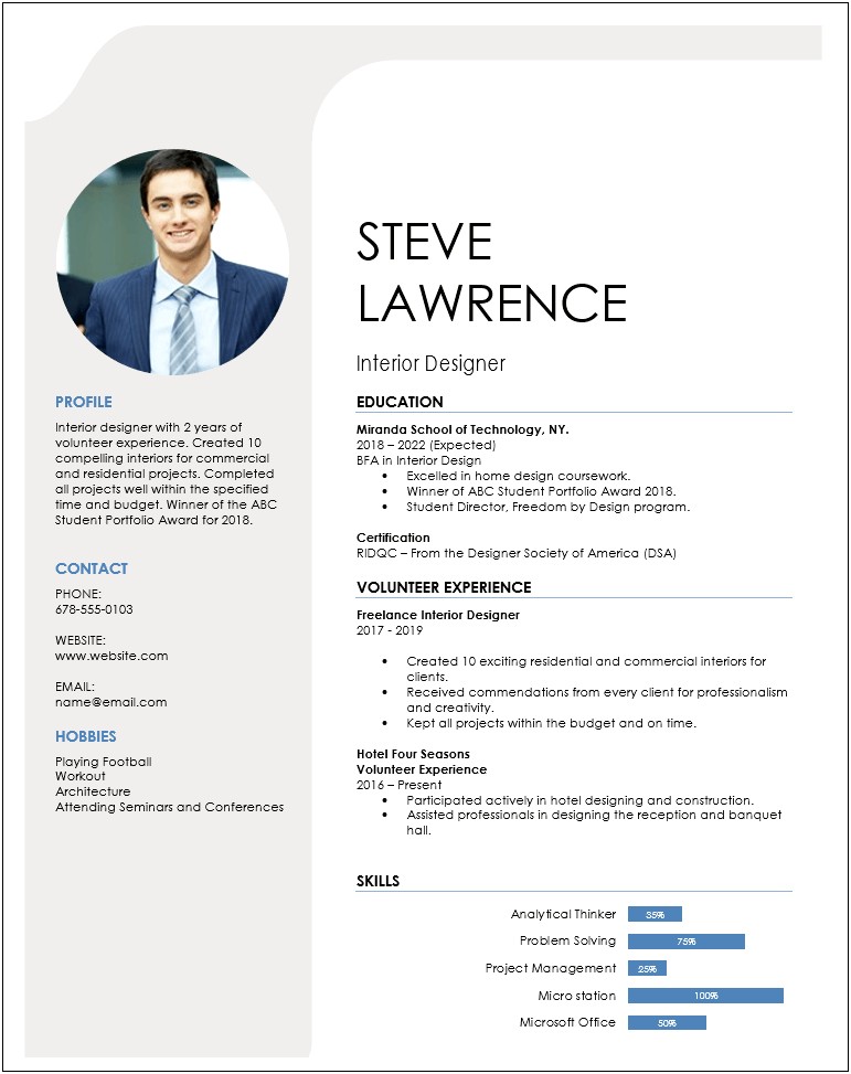 Top 10 Resume Samples For Freshers