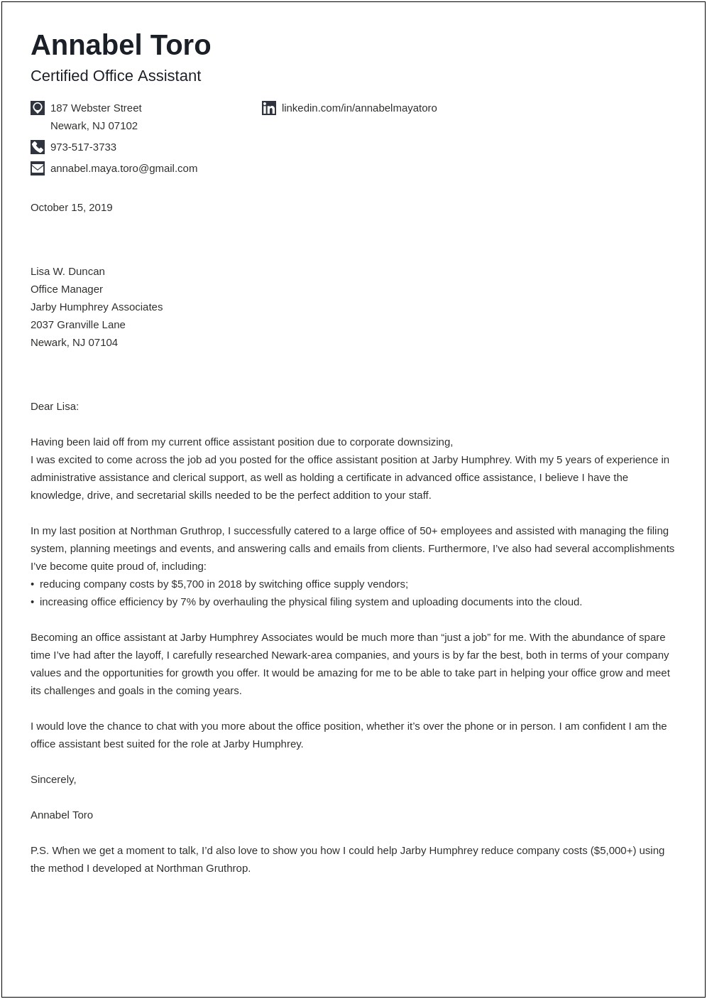 Top Resume Cover Letter Examples For Executives