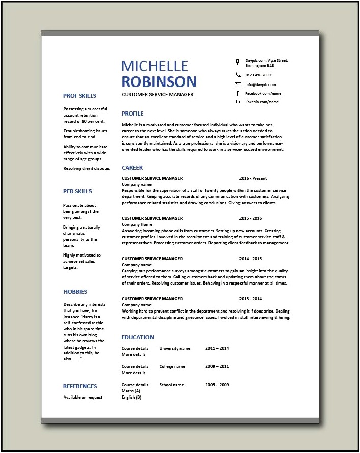 Top Resume Examples Of Customer Service Director