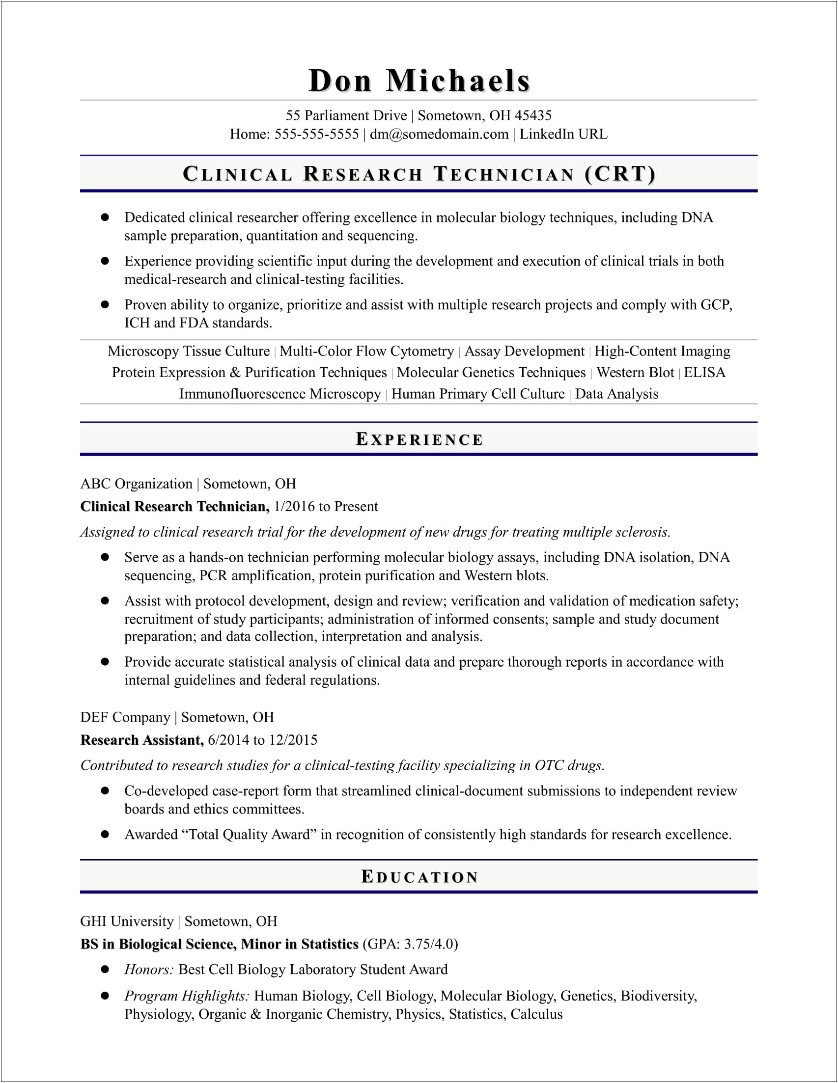 Total Years Of Experience In Resume