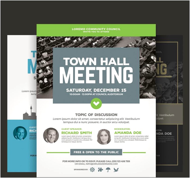 Town Hall Meeting Flyer Template Free