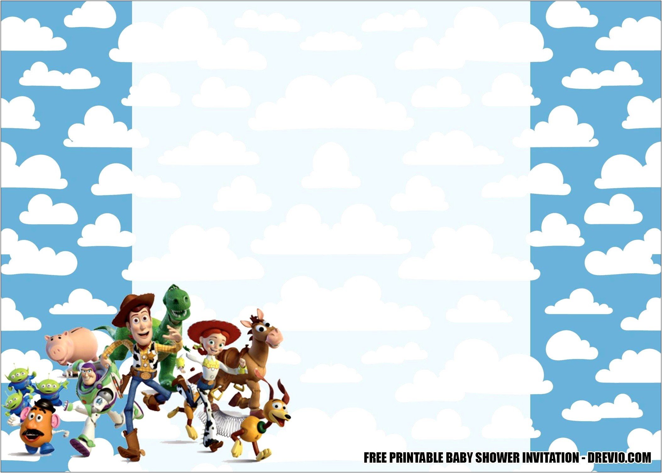 Toy Story Birthday Invitations Free Template
