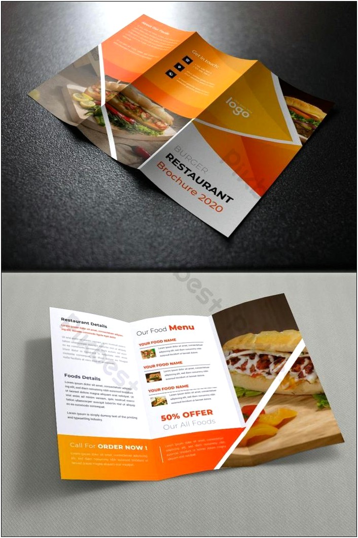 Tri Fold Restaurant Brochure Template Free