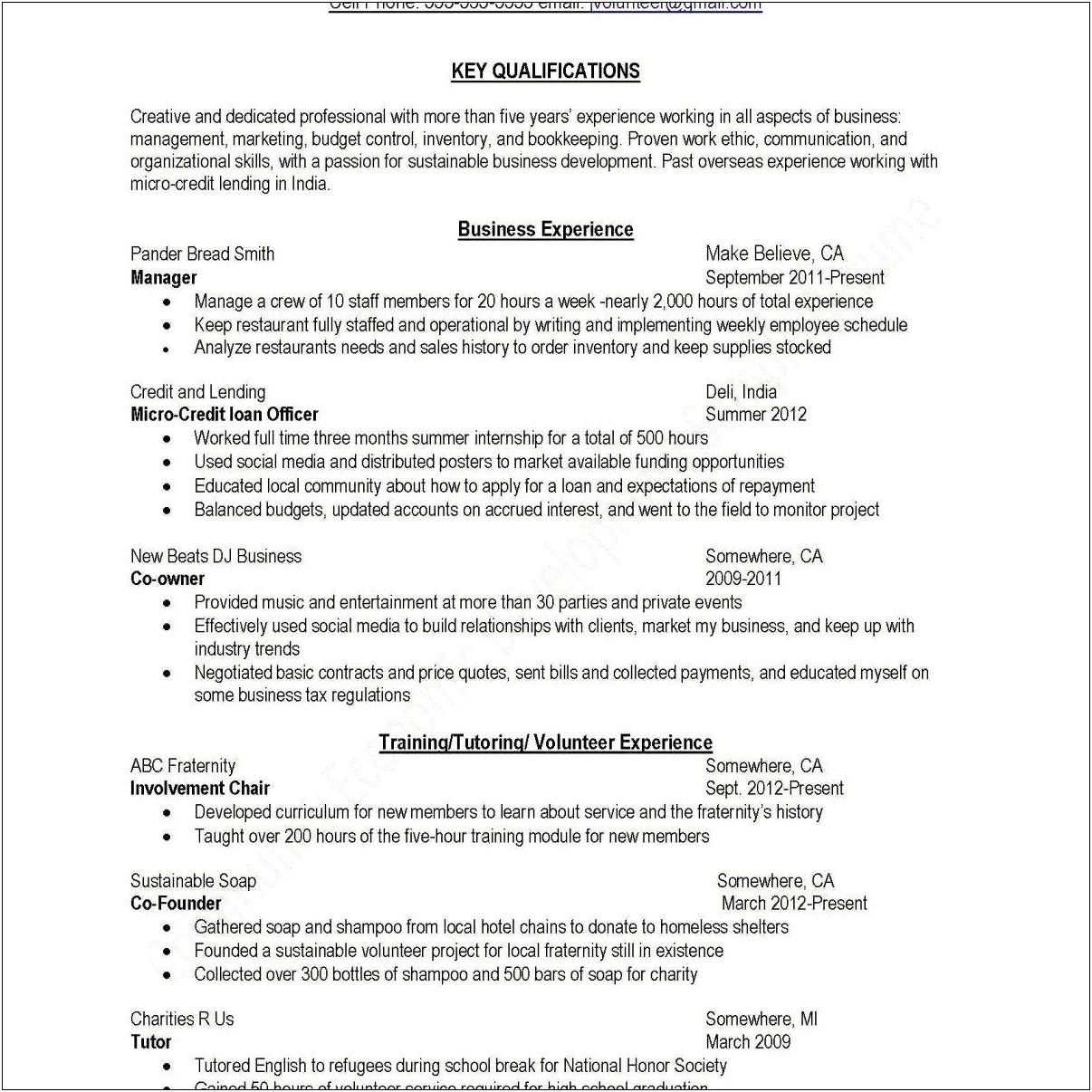 Turning Volunteer Experience Into A Resume
