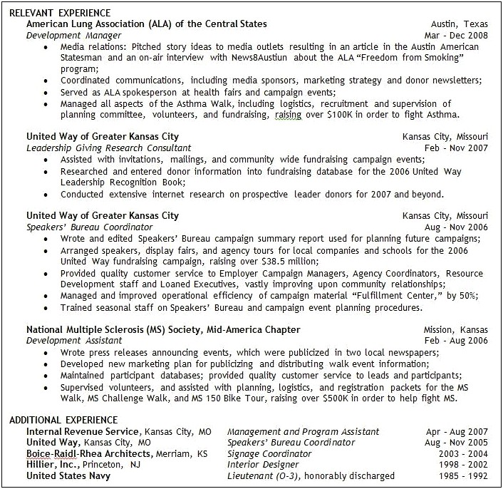 Two Related Jobs On A Resume