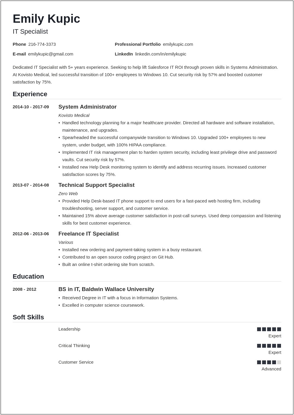 Types Of Technical Skills For Resume