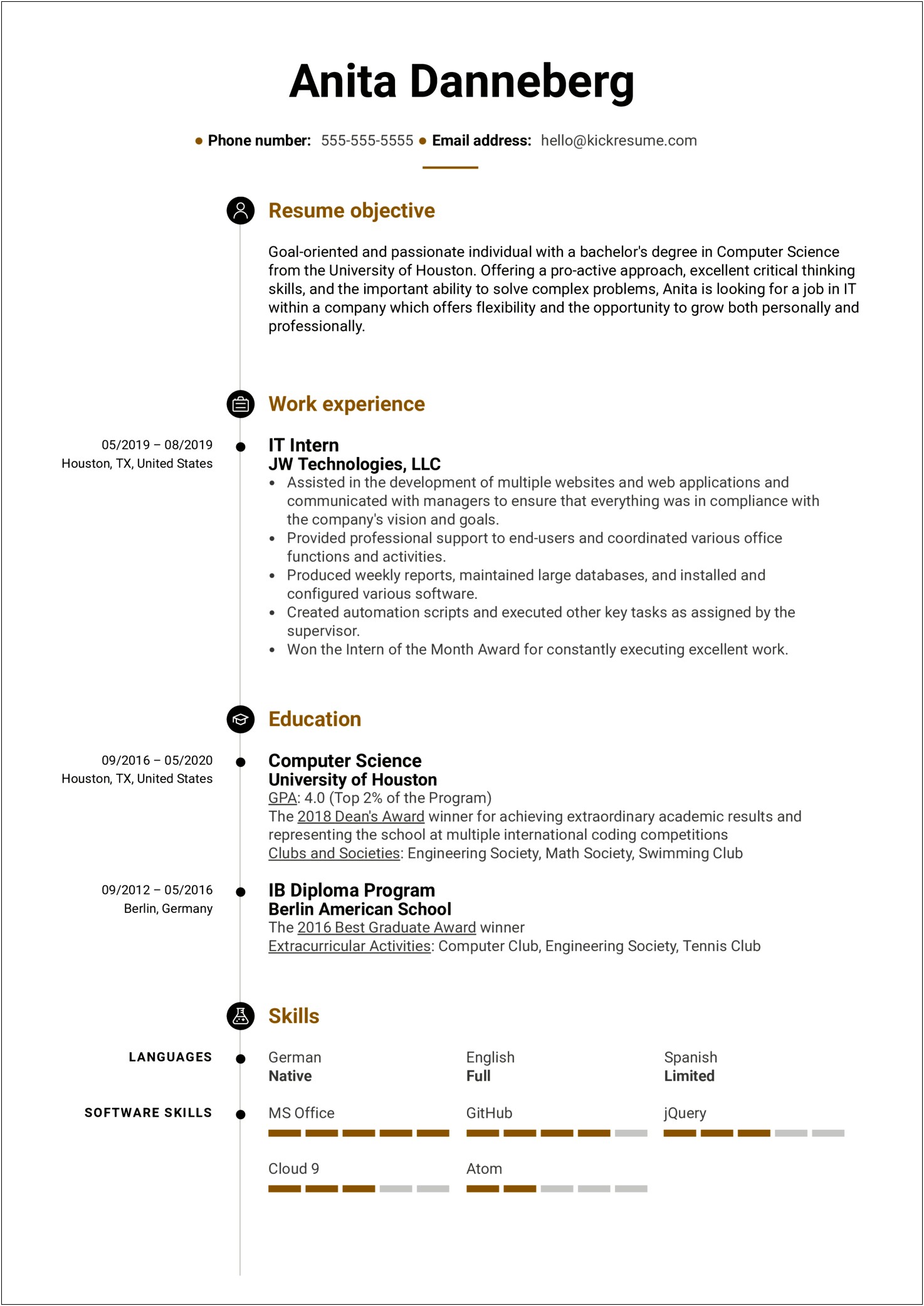 Typical Skill Section For New Colleg Graduate Resume