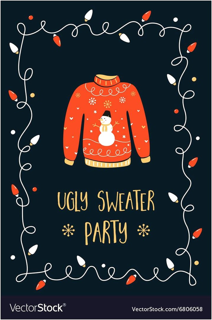 Ugly Christmas Sweater Invite Template Free