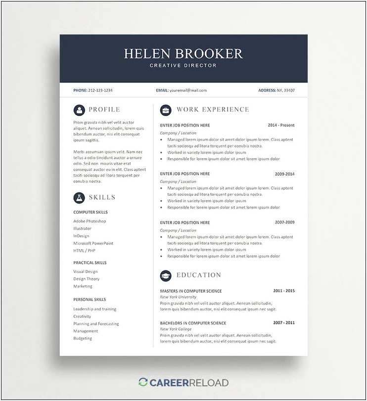 Unique Resume Templates For Word Free