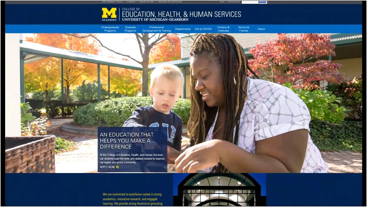 University Of Michigan Dearborn Resume Template