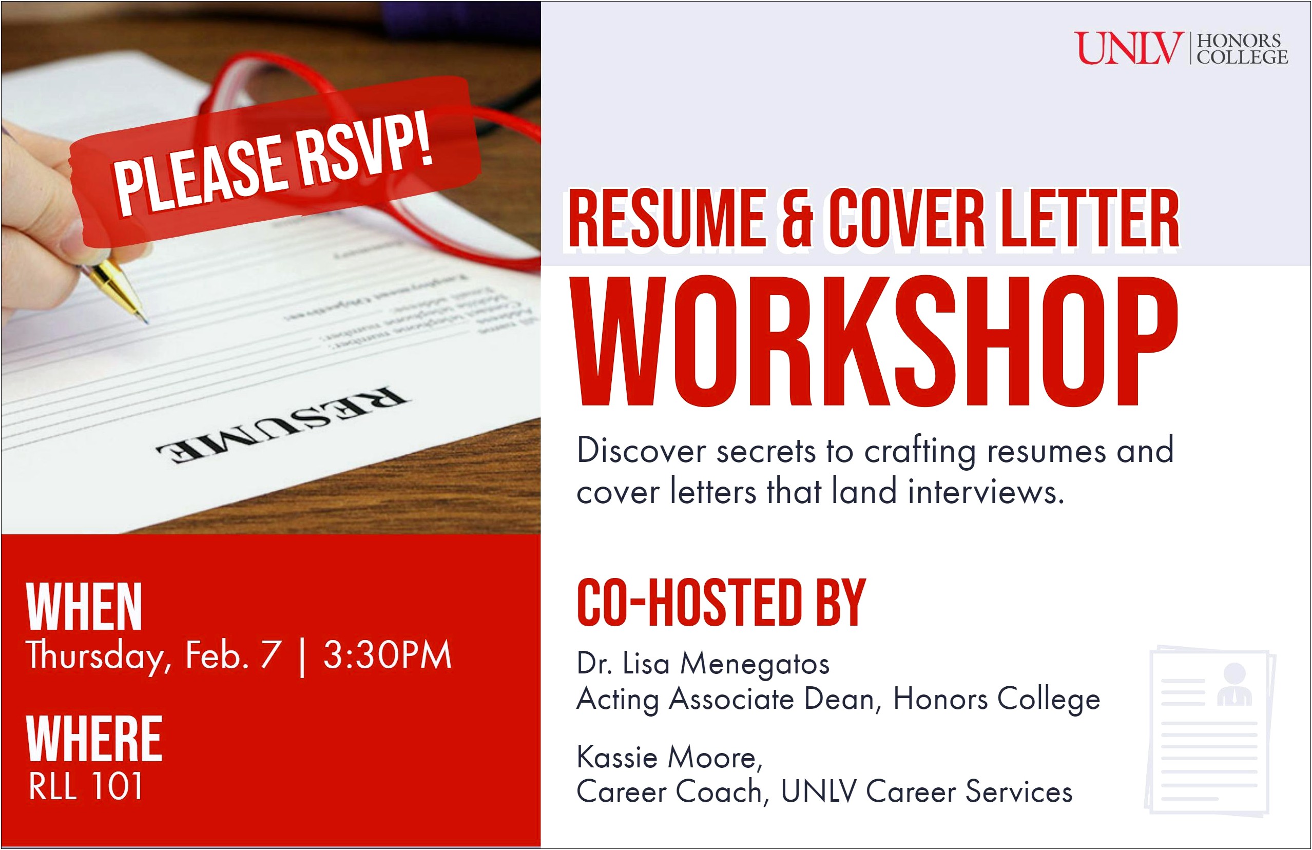 University Of Utah Resume And Cover Letter Workshop