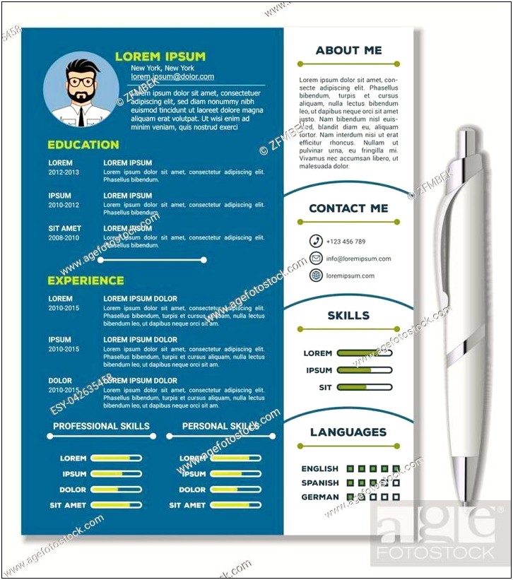 User Friendly Educator Resume Template With Icons