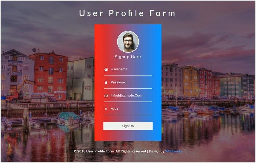 User Profile Page Html Template Free