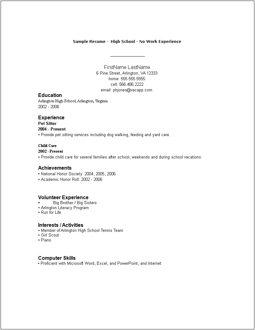 Using College As Experience For Resume