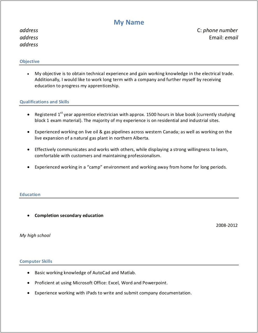 Using The Word Strong In A Resume Reddit