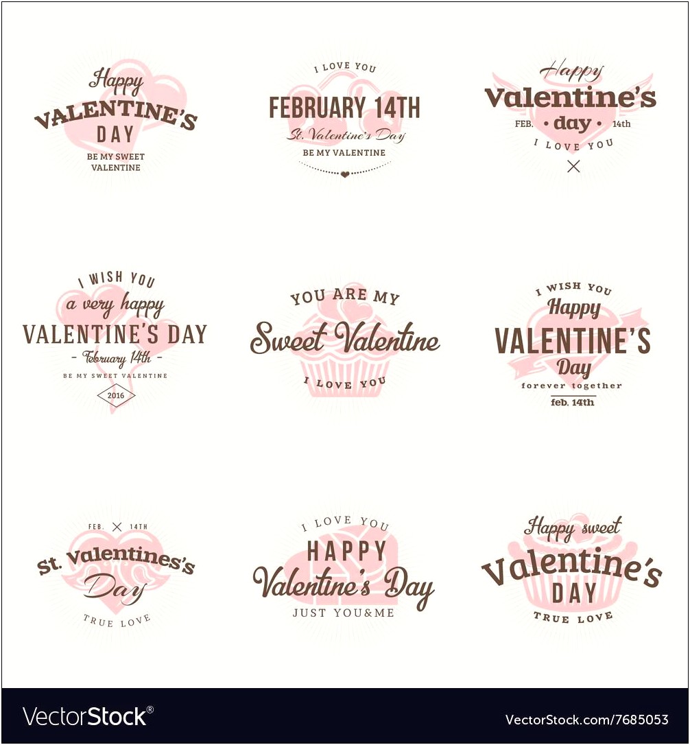 Valentine's Day Labels Template Free