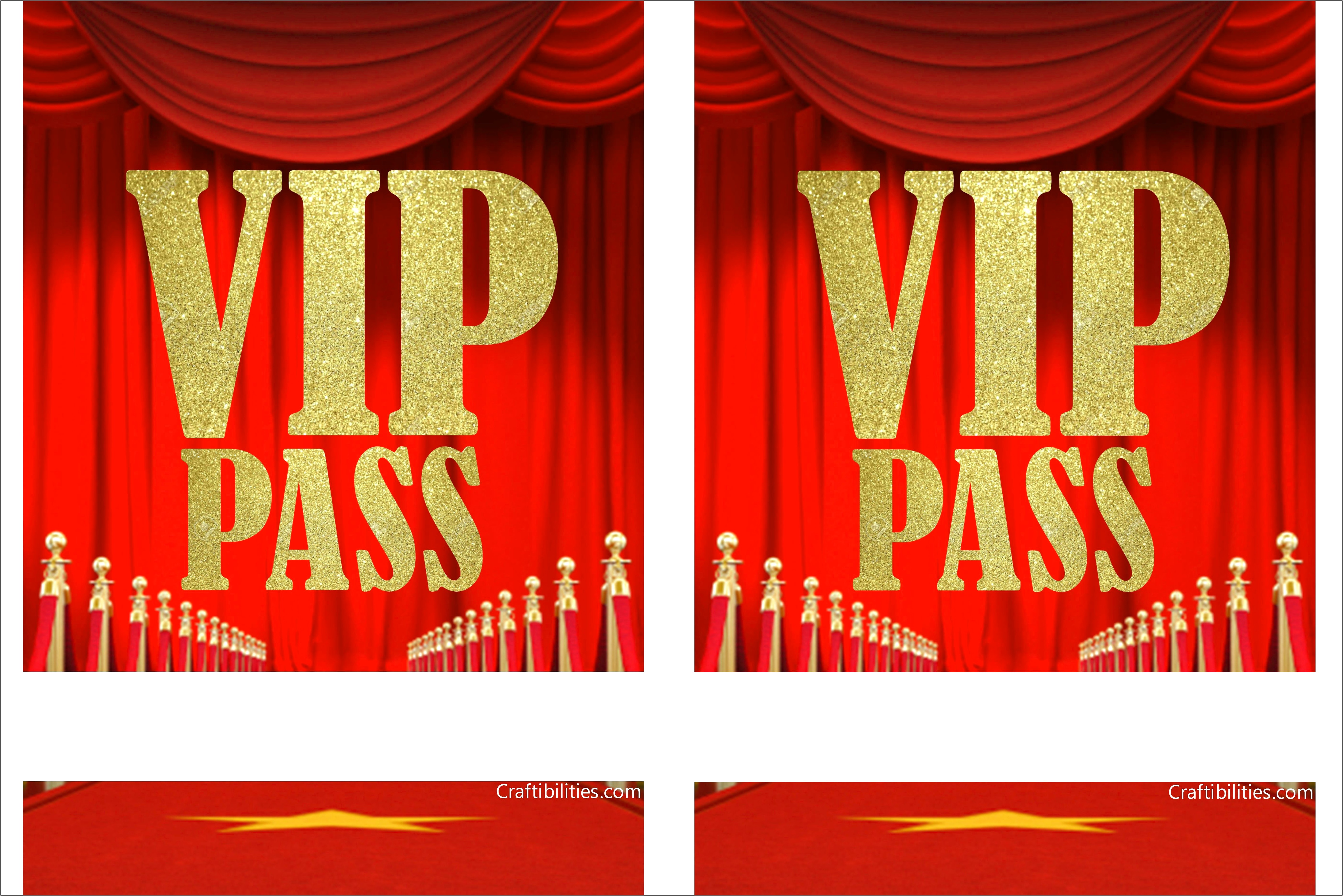 Vip All Access Pass Template Free