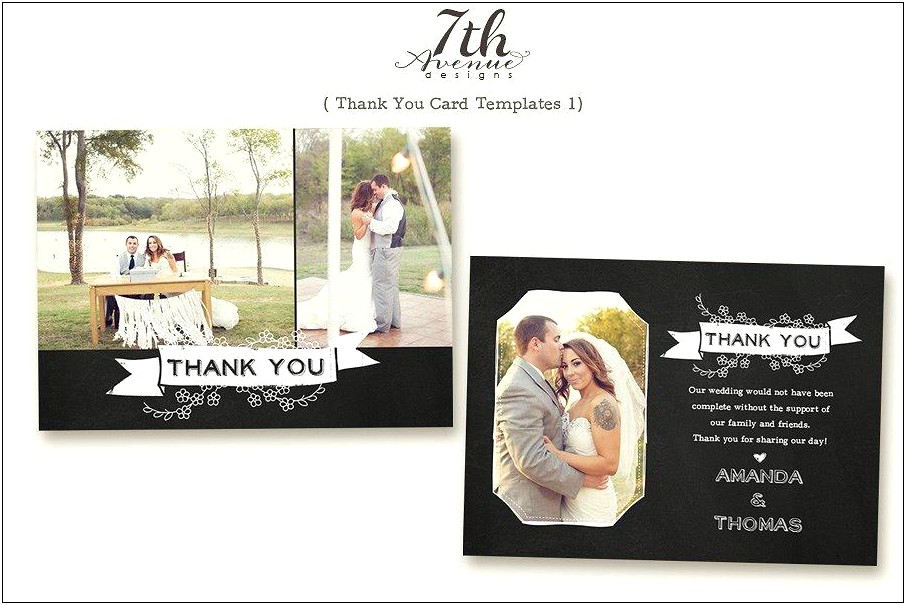 Wedding Thank You Postcard Template Free