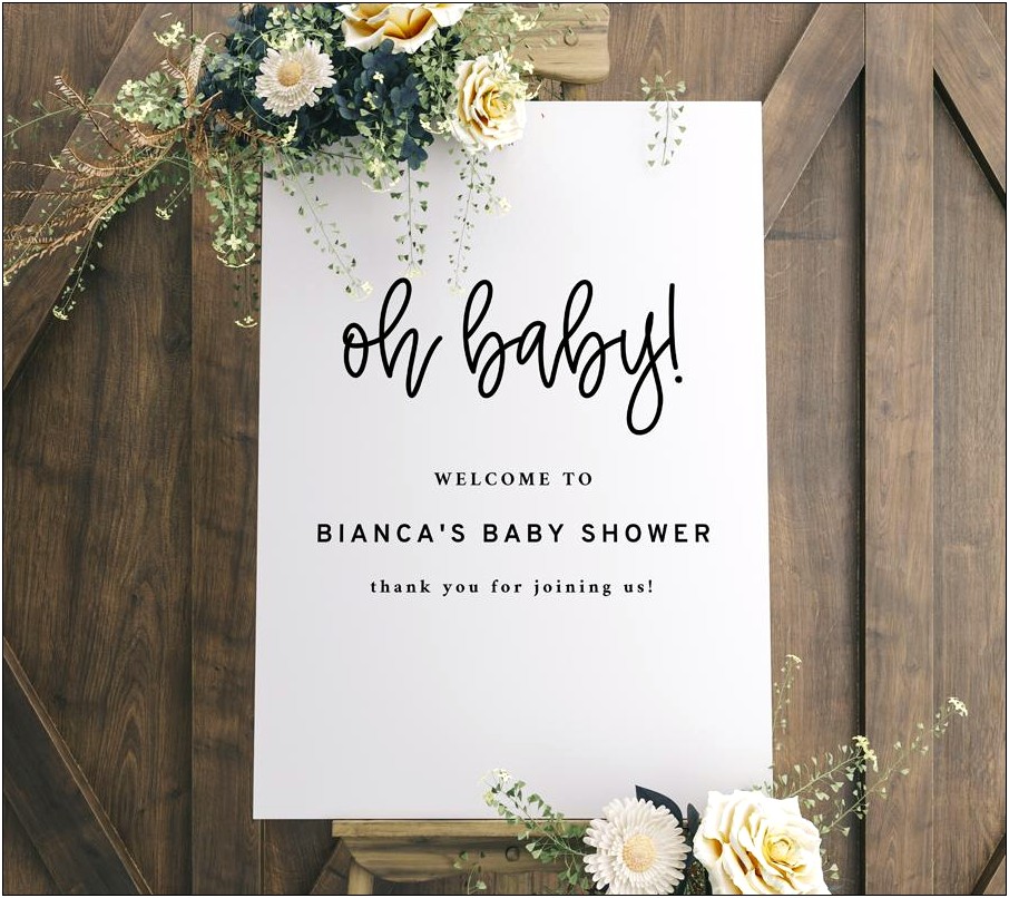 Welcome To Baby Shower Template Free
