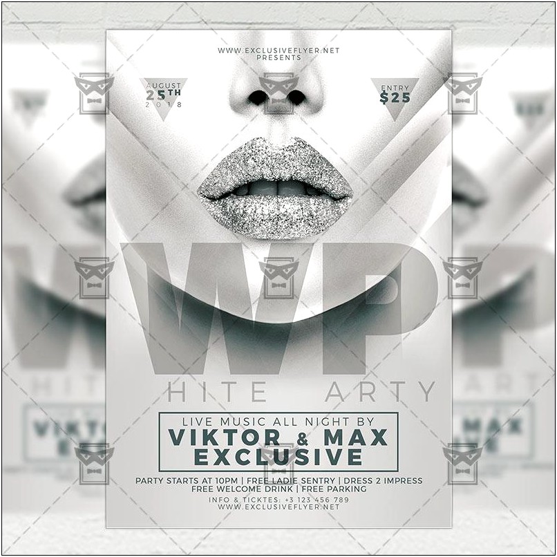 White Party Flyer Template Free Download