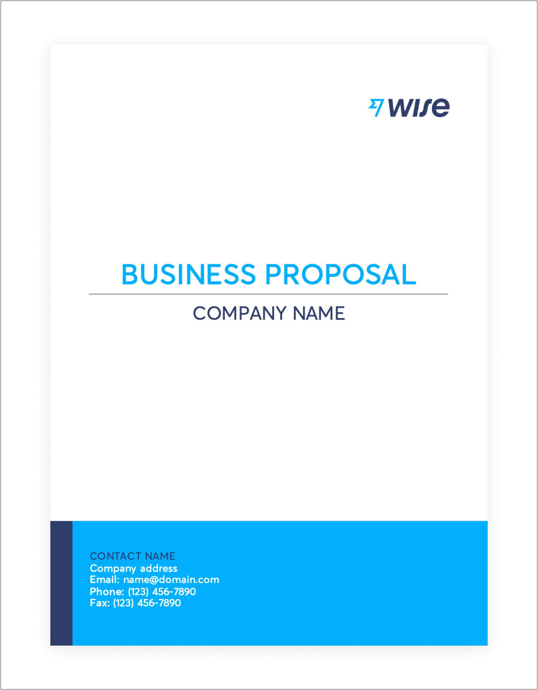 Word Business Proposal Template Free Download