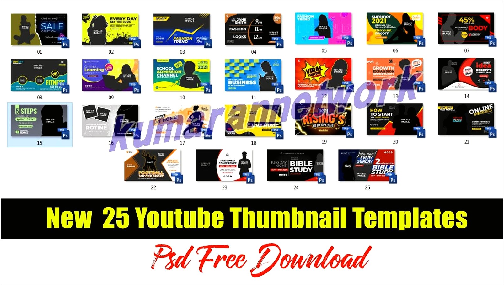Youtube Thumbnail Template Psd Free Download