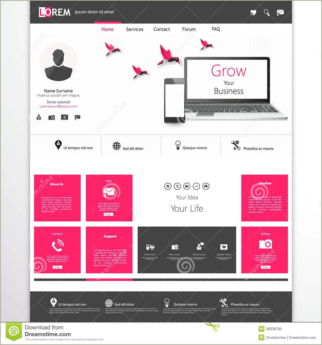 Business Web Page Template Free Download