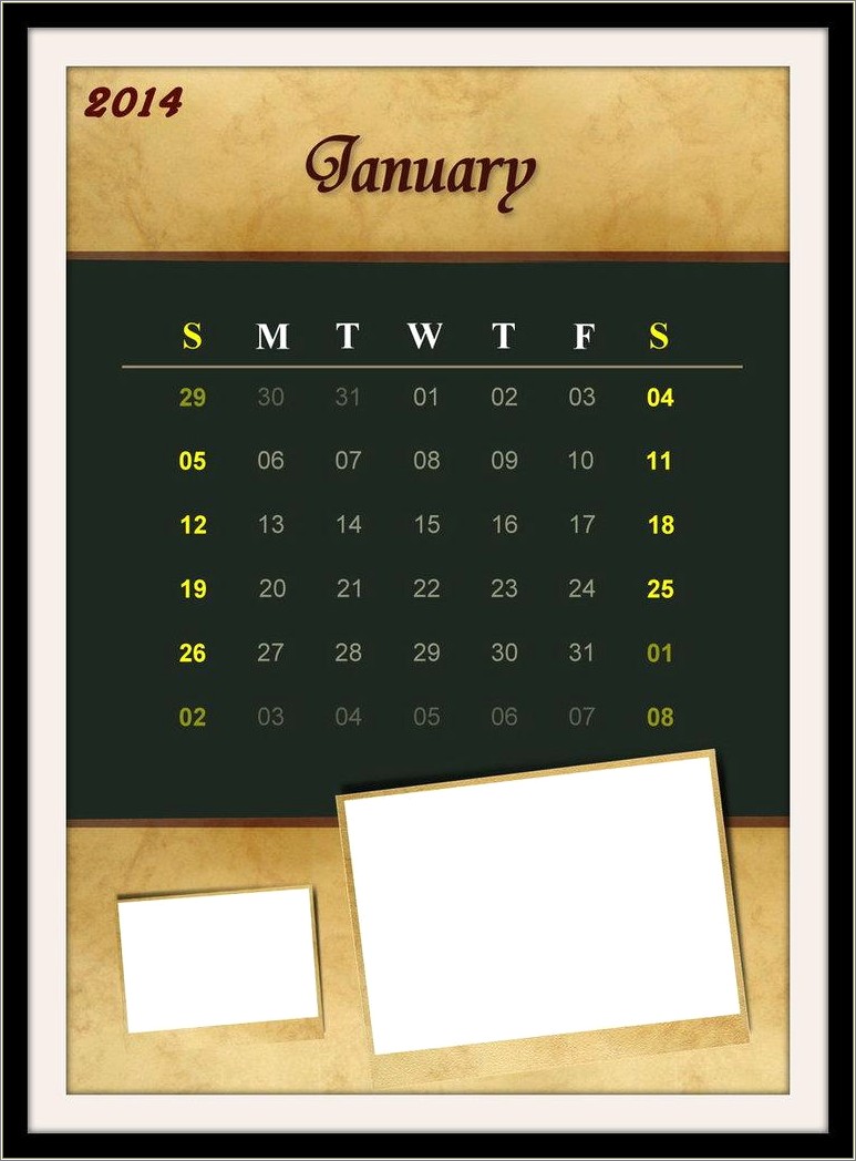 Calendar 2014 Psd Templates Free Download