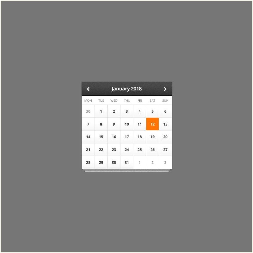 Calendar 2018 Design Template Free Download