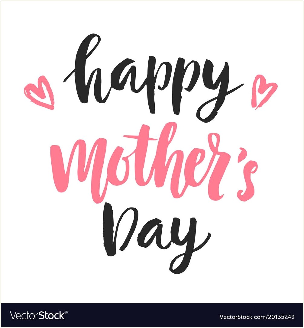Calligraphy Mother's Day Template Free