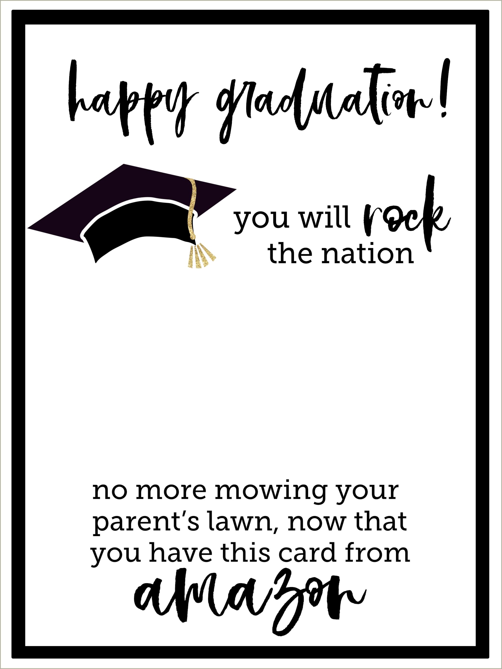 Card Insert Template Free For Graduation