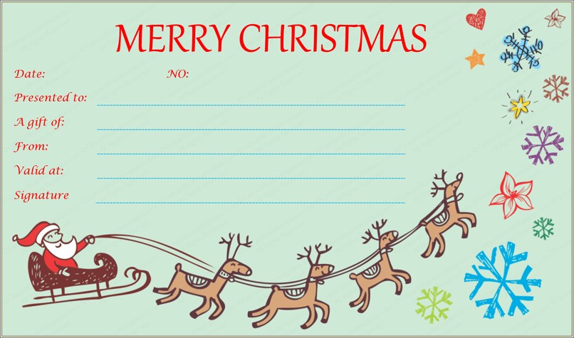 Card Template Word Free Printable Christmas
