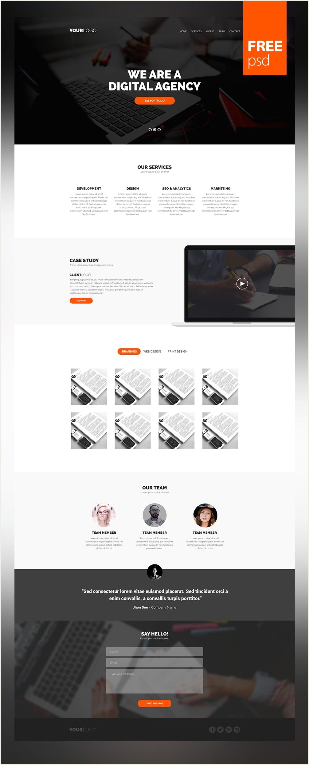 Case Study Psd Templates Free Download