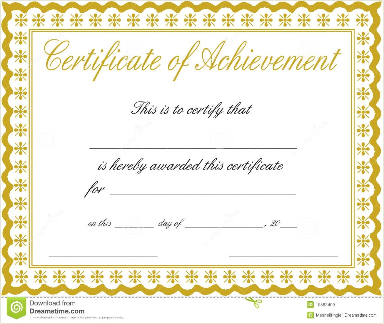 Certificate Of Achievement Template Free Word