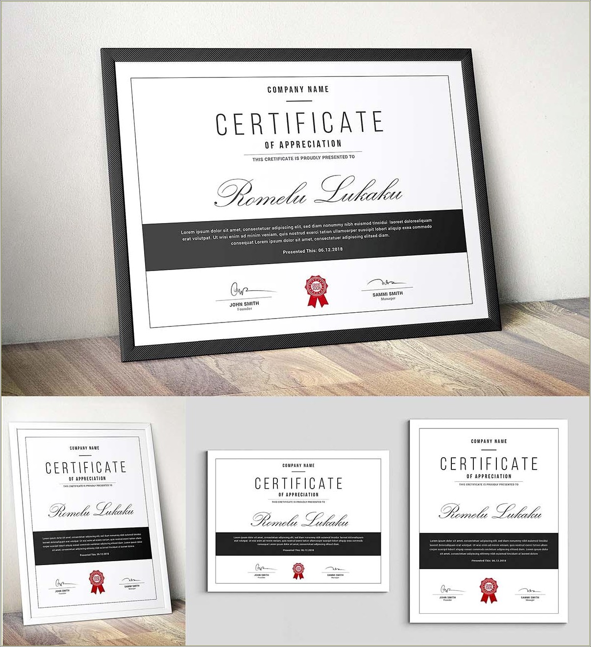 Certificate Of Completion Template Free Psd