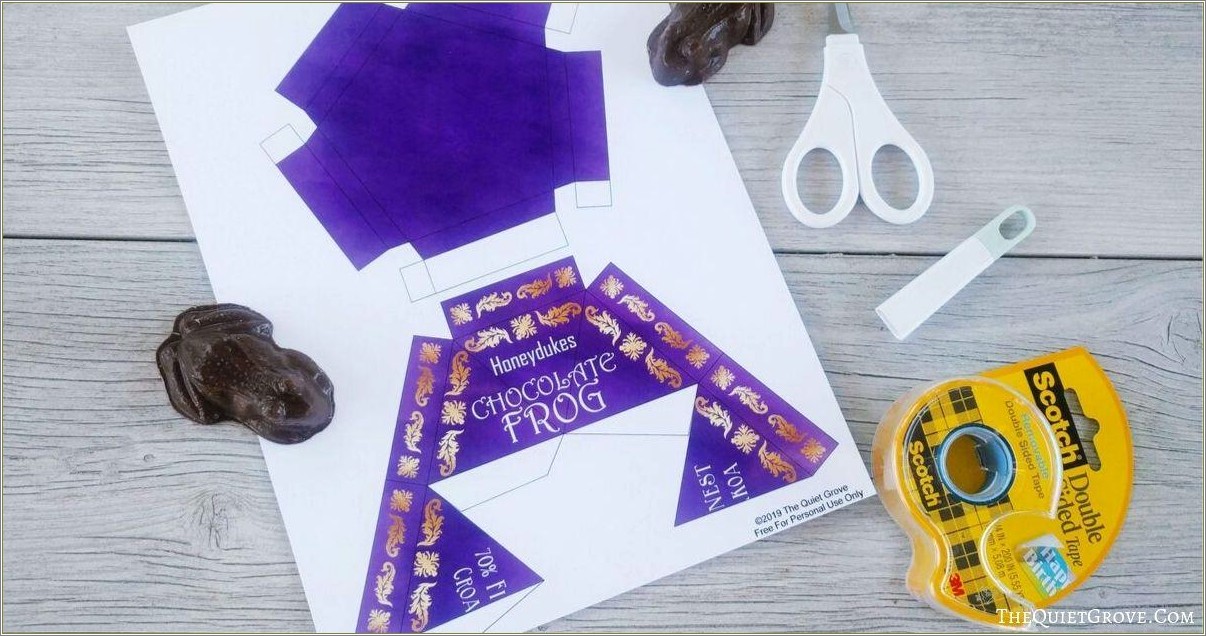 Chocolate Frog Box Template Free Svg