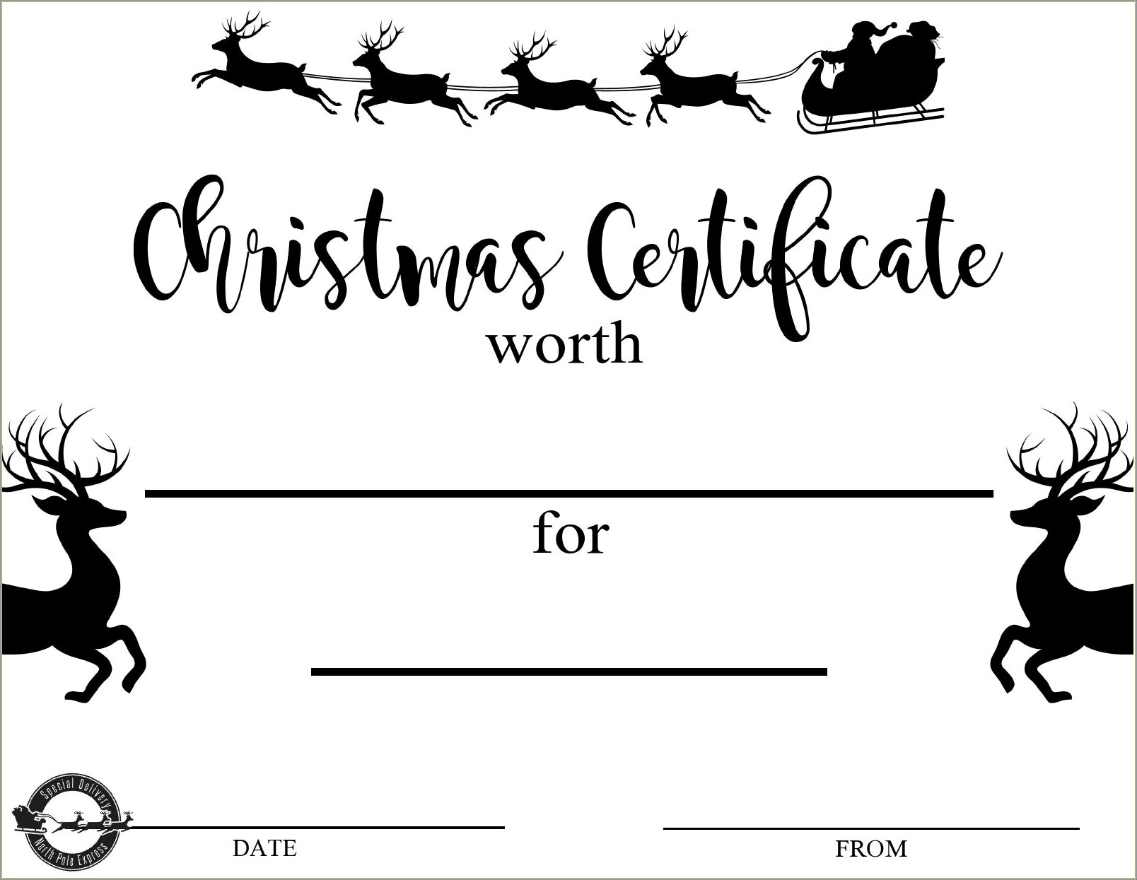 Christmas Gift Certificate Template Free Mac