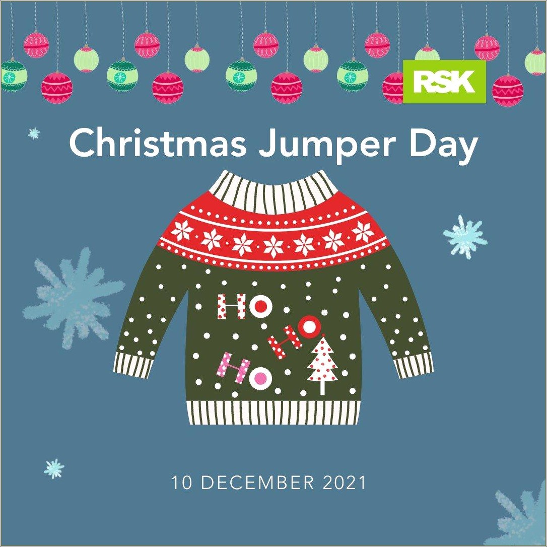 Christmas Jumper Day Poster Template Free