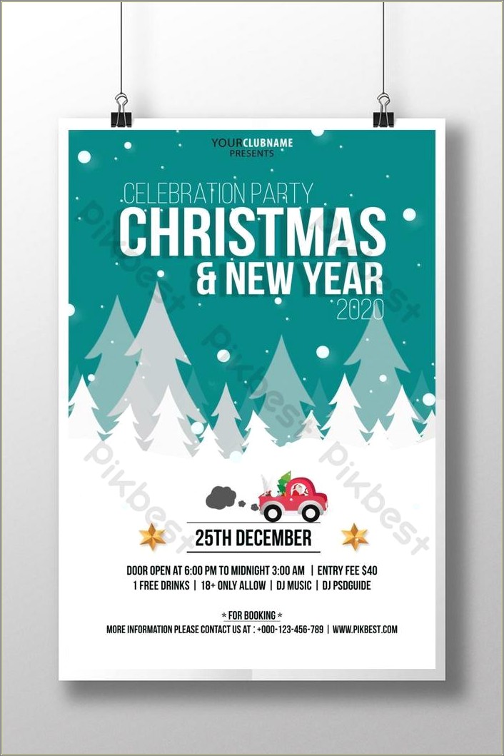 Christmas Party Invitation Template Free Psd