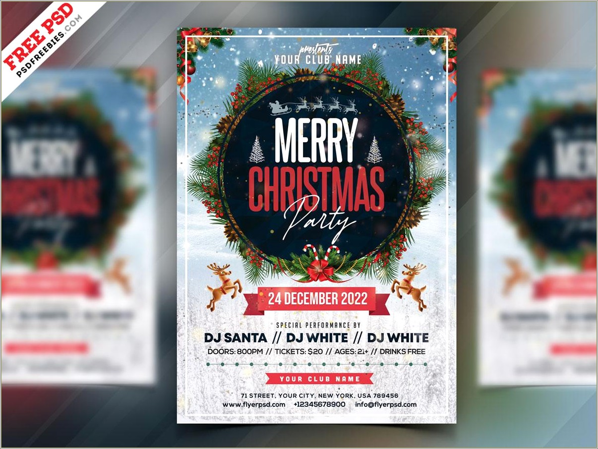 Christmas Party Template Psd Free Download